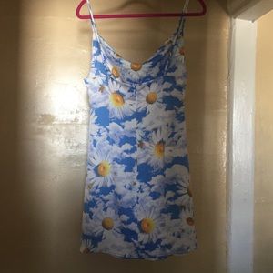 Daisies photo print mini dress
